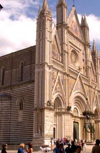 Cathedral at the Piazza Duomo in Orvieto